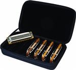 Hohner Case of Blues 5 Harmonica Package with Case Front View